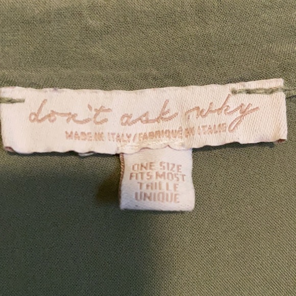 Don’t ask why button army green shirt - Picture 2 of 10